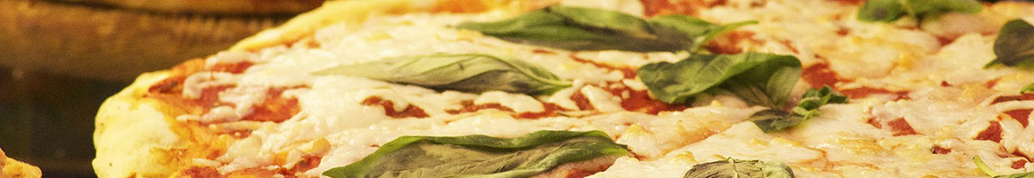 Eating Italian Pizza at Albert's Pizza restaurant in Lake Ronkonkoma, NY.